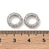 Brass Clear Cubic Zirconia European Beads KK-D228-10P-2