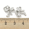 Brass with Clear Cubic Zirconia Charms with Jump Rings KK-Q820-09P-3