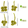 20Pcs 2 Style Shamrock & Clover Shape Polyester Knitted Costume Ornament Accessories DIY-BC0006-64-2