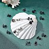 Unicraftale 24Pcs 6 Style Flat Round with Textured 304 Stainless Steel Stud Earring Findings STAS-UN0027-38-3