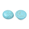 Craft Findings Dyed Synthetic Turquoise Flat Back Dome Cabochons X-TURQ-S266-20mm-01-1