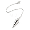 Brass Dowsing Pendulum Big Pointed Cone Pendants KK-H491-04P-1