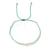 Bohemian Style Adjustable Faux Pearl & Glass Seed Bead Braided Bead Bracelets for Women OE9655-3-1