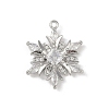 Christmas Theme Brass Micro Pave Cubic Zirconia Pendants KK-Z065-01-02P-1