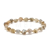 Natural Labradorite Round Beaded Stretch Bracelet BJEW-JB08197-06-1