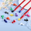 80Pcs 10 Colors Plastic Detachable Bell Stopper Cord Ends KY-CA0001-53-5