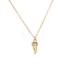 304 Stainless Steel Italian Horn Pendant Necklaces for Women WGAC5B5-04-1