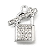 UV Plating Alloy Crystal Rhinestone Pendants RB-CBAD37D-09P-1