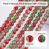 3 Strands Two-Tone Crackle Baking Paint Transparent Glass Beads Strands CCG-SP0001-01A-2