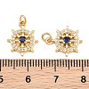 Brass Micro Pave Cubic Zirconia Charms KK-Q085-05H-G-3