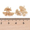 Brass with Clear Cubic Zirconia Stud Earring Findings KK-G491-57D-G-3
