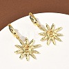 Sun Brass Hoop Earrings EJEW-C181-11G-3