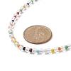 Natural Quartz Crystal & Glass Seed Bead Beaded Necklaces for Women NJEW-JN04262-2