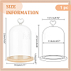 Heart Glass Dome Cover AJEW-WH0471-46-2