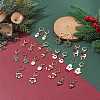 12 Pairs 12 Style 304 Stainless Steel Christmas Dangle Leverback Earrings EJEW-JE04900-2