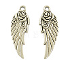 Tibetan Style Alloy Wing Pendants X-TIBEP-A16767-AS-RS-1