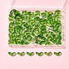 200Pcs Spray Painted Transparent Glass Beads GLAA-FS0002-54B-6