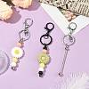 15Pcs Plastic Beadable Keychains KEYC-FS00047-6
