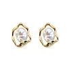 Alloy & Plastic Pearl Stud Earrings WGEC7EA-01-2