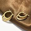 Two-layer Oval Brass Enamel Hoop Earrings EJEW-S252-03B-G-2