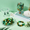 210Pcs 7 Colors Spray Painted Wood European Beads WOOD-SP0002-01-4