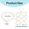 2 Bags Summer Beach Glass Seed Beaded & Natural Shell & Alloy Starfish Charm Anklet Sets AJEW-TA0003-69A-3
