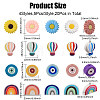 CHGCRAFT 20Pcs 20 Style Silicone Beads SIL-CA0002-81-2