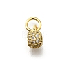 Brass Micro Pave Cubic Zirconia Charms KK-P295-40G-1