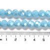 Electroplate Opaque Glass Beads Strands EGLA-A035-P8mm-A08-4