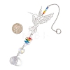 Glass Beads & 201 Stainless Steel Hanging Suncatchers HJEW-JM04762-01-3