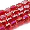 Electroplate Transparent Column Glass Beads Strands EGLA-A043-02-AB08-1