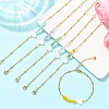 Dyed Natural White Jade & Freshwater Shell Beads Link Bracelets BJEW-JB13683-2