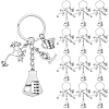 20Pcs Alloy Chemistry Theme Keychains KEYC-SC00040-1