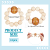 10Pcs Round Wood Beaded Napkin Rings HJEW-PH02431-02-2