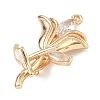 Brass Micro Pave Cubic Zirconia Enhancer Shortener Bails KK-F934-07E-G-2