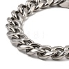 304 Stainless Steel Cuban Link Chain Bracelet NJEW-D050-02F-P-3