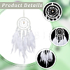 1Pc Natural Gemstone Chips Woven Net/Web with Feather Hanging Ornaments AJEW-CN0005-48A-6
