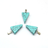 Triangle Natural & Synthetic Mixed Stone Pendants G-Q356-M-3