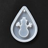 DIY Christmas Snowman Pendant Silhouette Silicone Statue Molds DIY-G056-A05-3