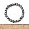 Non-magnetic Hematite Beaded Ball Stretch Bracelets BJEW-M066-B-02-5