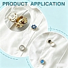 20Pcs Flat Round Brass Button Covers Settings BUTT-ME0001-48D-6