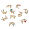 20Pcs 5 Colors Moon Alloy Enamel Connector Charms FIND-TA0002-19-10