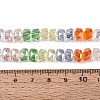 Electroplate Transparent Glass Beads Strands EGLA-N022-15A-B01-4