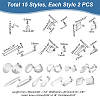 Unicraftale 304 Stainless Steel Stud Earring Findings STAS-UN0002-88P-3