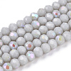Electroplate Opaque Solid Color Glass Beads Strands LS-EGLA-A034-P3mm-L23-1