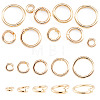 10Pcs 5 Styles Brass Open Jump Rings KK-TA0008-84G-1