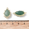 Natural Green Aventurine Connector Charms G-G012-05G-19-4