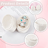 Oval Shape Velvet Rings Storage Gift Boxes CON-WH20001-06A-6
