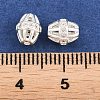 Brass Micro Pave Clear Cubic Zirconia Beads KK-Z162-13S-3