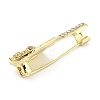 Shovel Alloy Rhinestone Brooch Pins JEWB-P029-01G-2